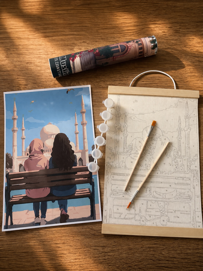 Kit Peinture par Numéros format A4 – Toile Canvas Complète | Activité Relaxante & Décoration Murale