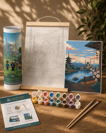 Kit Peinture par Numéros format A4 – Toile Canvas Complète | Activité Relaxante & Décoration Murale