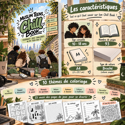 Chill Book, coloriages, jeux et challenges pour ados (toutes saisons)