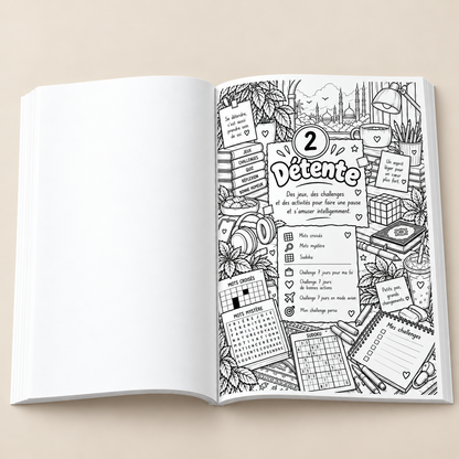 Chill Book, coloriages, jeux et challenges pour ados (toutes saisons)