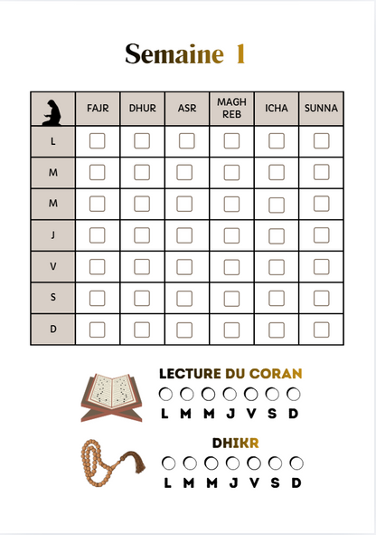 Objectif Jennah : le planner pour construire des habitudes qui rapprochent d'ALLAH