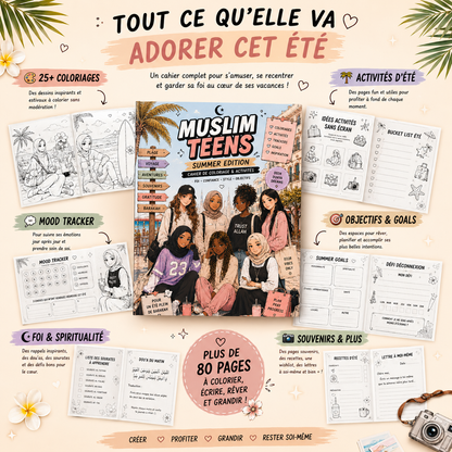 cahier de coloriage et activites pour filles adolescences musulmanes sans écran déconnection 