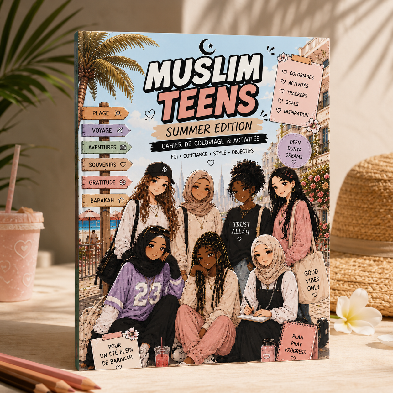 cahier de coloriage et activites pour filles adolescences musulmanes sans écran déconnection 