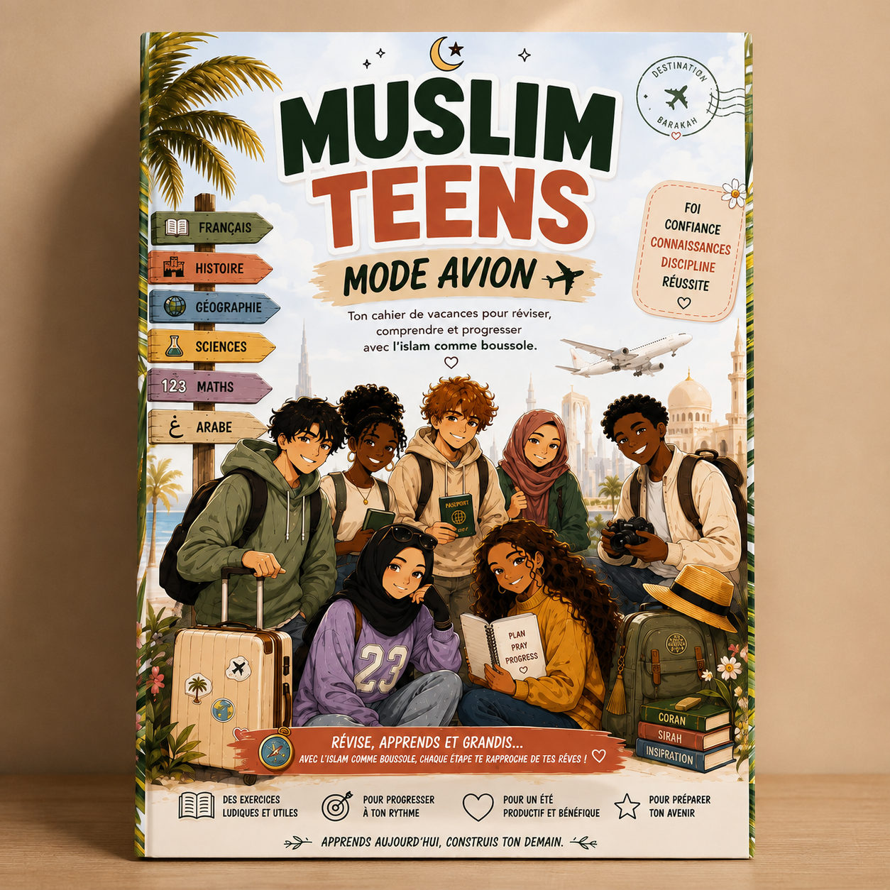 cahier de vacances revisions activités pour adolescents ados musulmans college lycée jeux