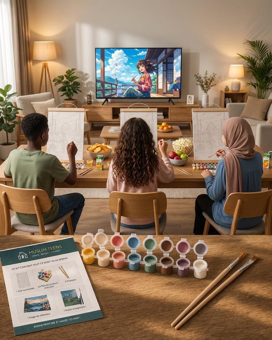 Kit Peinture par Numéros format A4 – Toile Canvas Complète | Activité Relaxante & Décoration Murale