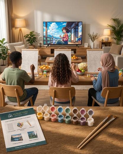 Kit Peinture par Numéros format A4 – Toile Canvas Complète | Activité Relaxante & Décoration Murale