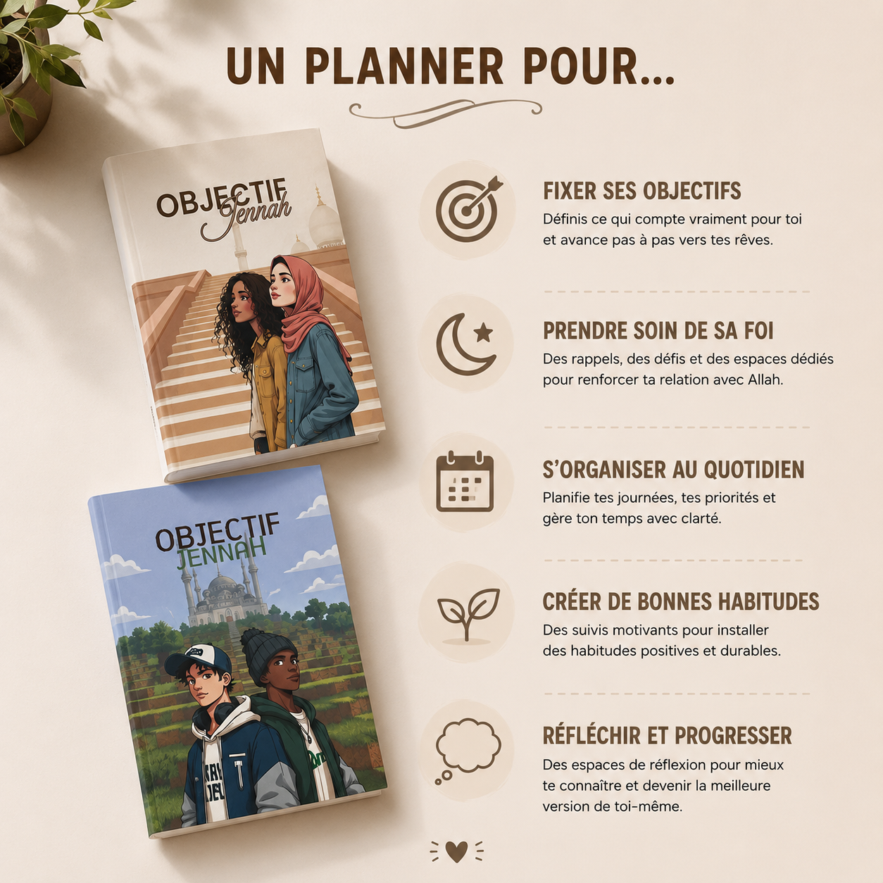 planner islamique pour adolescents organisation foi réussite ollege lycee trackers priere 