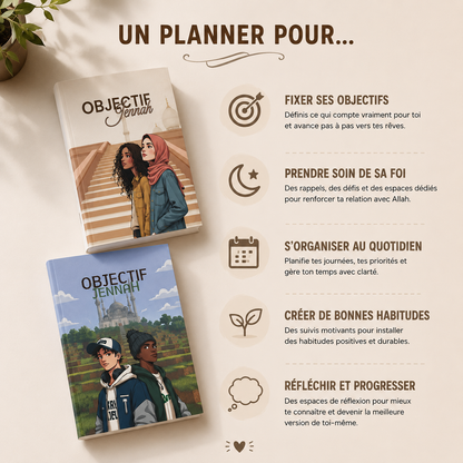 planner islamique pour adolescents organisation foi réussite ollege lycee trackers priere 